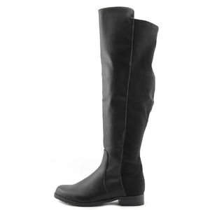 Unisa Gillean Over the Knee Black Leather Boots
